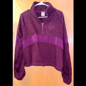 PINK VS Cropped Quarter Zip Pullover